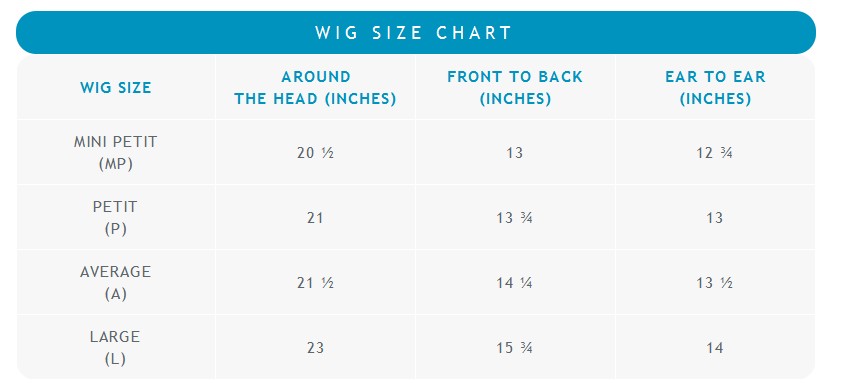 Wig Size Chart